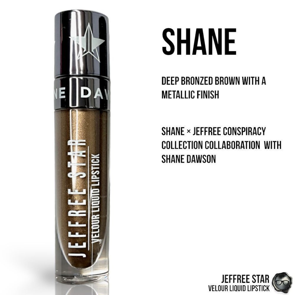 JEFFREE STAR VELOUR LIQUID LIPSTICK IN SHANE METALLIC DEEP BRONZE BROWN DAWSON